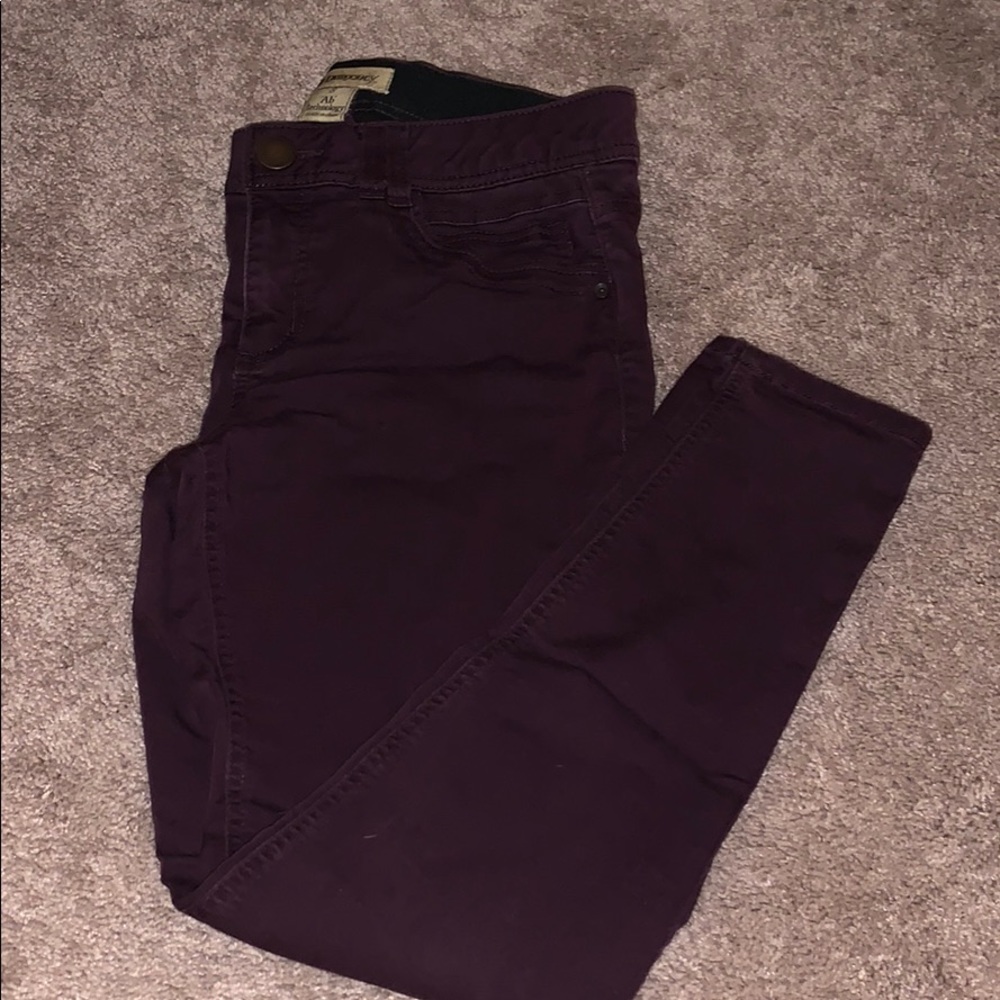 Size 8 dark purple skinny jeans.